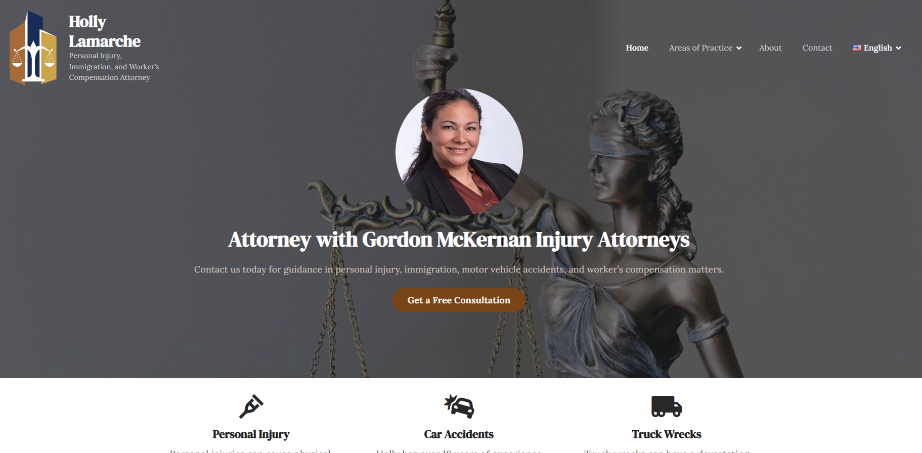 Lafayette Attorney Holly Lamarche’s Website Redesign