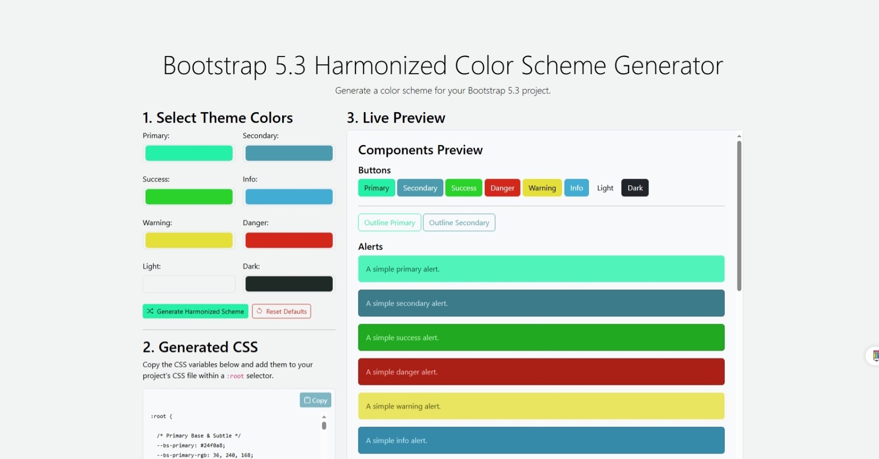 Craft Unique Bootstrap 5.3 Themes with this Live Generator