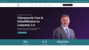 Screenshot of the new website for ABC Rehab and Chiropractic.