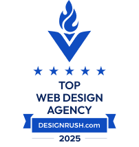 DesignRush Top Web Design Agency 2025 badge